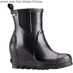 Sorel Joan Rain Wedge Chelsea Boots sz 9&10